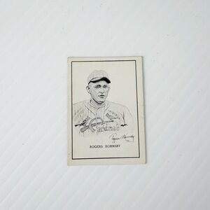 Vintage 1950 Callahan Hall of Fame Roger Hornsby Baseball Trading Card